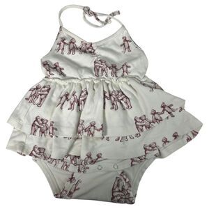 Kate Quinn Organic Cotton Teddy Bears Double Skirted Halter Dress 18-24 Months